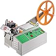 VEVOR Automatic Webbing Cutting Machine, Hot and Cold Ribbon Cutting Machine with Adjustable Temperature and LCD Display, Auto Zipper Tapes Cutter for Nylon Webbing, Elastic Bands, Shoelaces