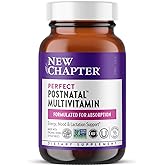 New Chapter, Postnatal Vitamins Lactation Supplement, Complete Multivitamin with Fermented Vitamin D3 + B Vitamins, Made with Organic Vegetables & Herbs, Non-GMO Ingredients, 96 Count