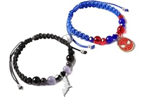 SKIRIFLA Friendship/Couples Bracelets Set, Spider Kitty Gwen Matching Bracelet for Couples Best Friend Bff and Family, Birthday Valentine's Day Gifts for BF GF Daughter Sister Bestie