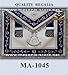 Past Master Apron Navy Blue Silver Eembroidery with Fringe
