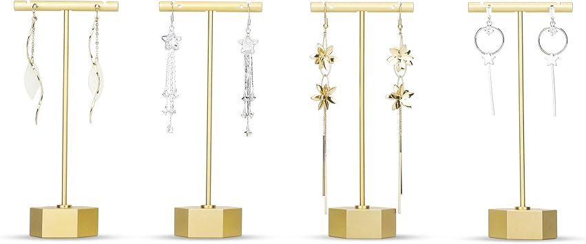 Amazon Com Elitnus T Earring Display Stand 4 Pack Detachable Earring Organizer T Bar Earring Stands For Shows Elegant Jewelry Holder Displays For Earrings 4 Pieces 5 30 Height Home Improvement