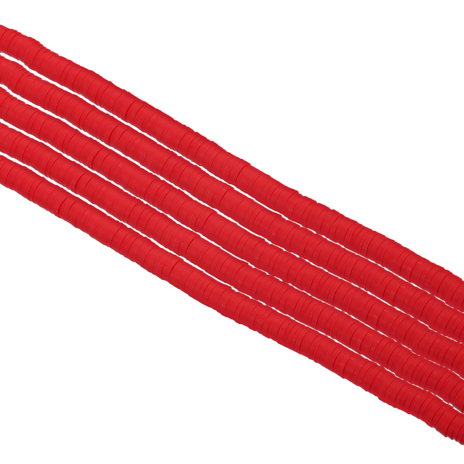 PATIKIL 6mm Polymer Clay Beads Spacer, 1750Pcs 5 Strands Round Flat Handmade Bead Spacer for Craft Home Decor Chain Bracelets Jewelry Making, Red — image 1
