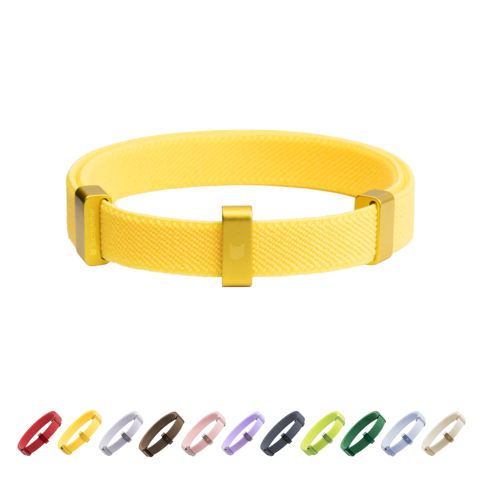 Photo 1 of BuddyArmor Safety Cat Collar - U.S. IDA Gold Awarding Design, Elastic Quick Release, Non Breakaway - Lightweight for Kitten, Neck Fit 5.9'-11.8' for All Small Large Cat,S(Sunshine)