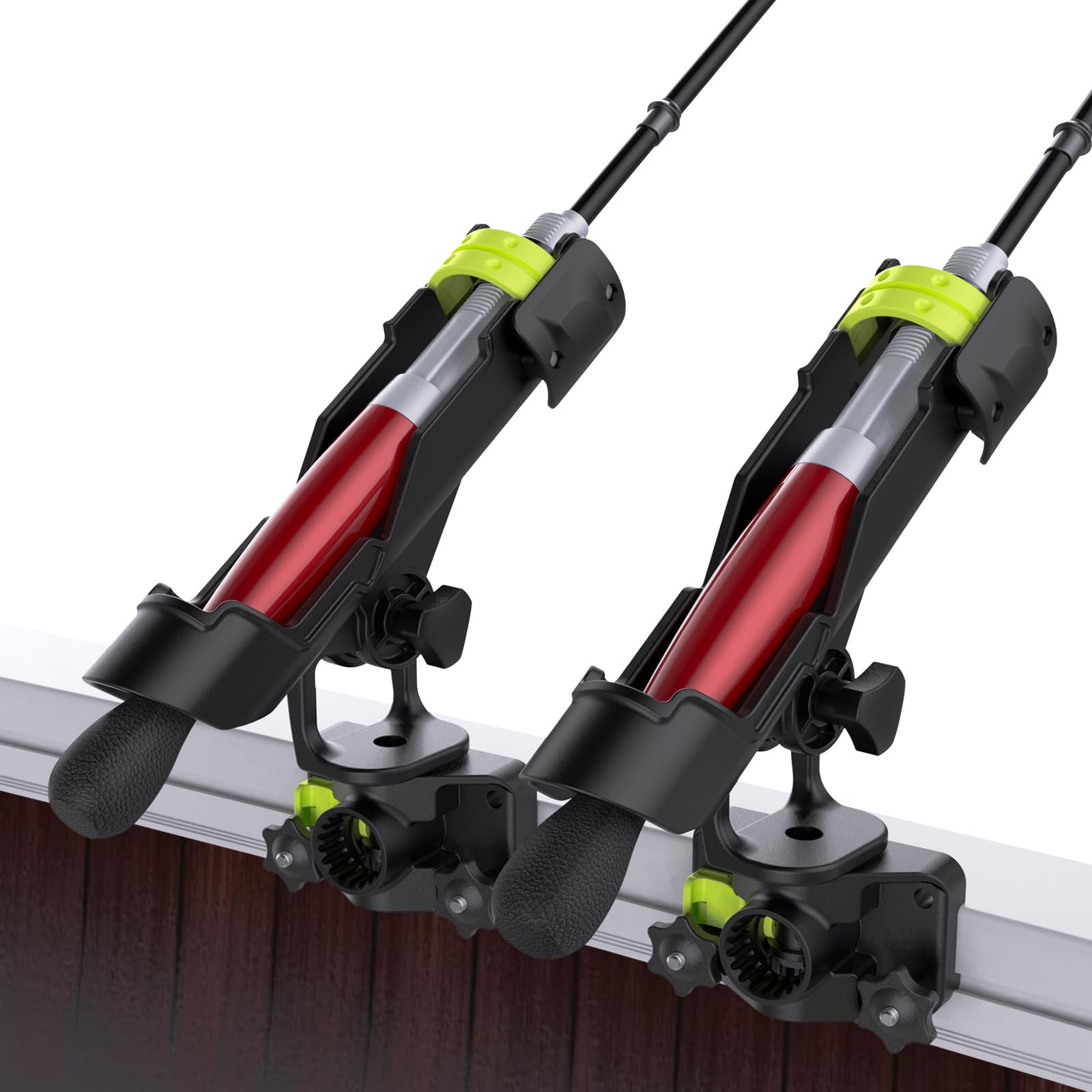 Photo 1 of Fishing Rod Holders for Boat, Fishing Boat Rod Holder with Track Mount, Rod Rack for Kayak Track System, 360 Degree Adjustable Fishing Pole Holders 2Pack