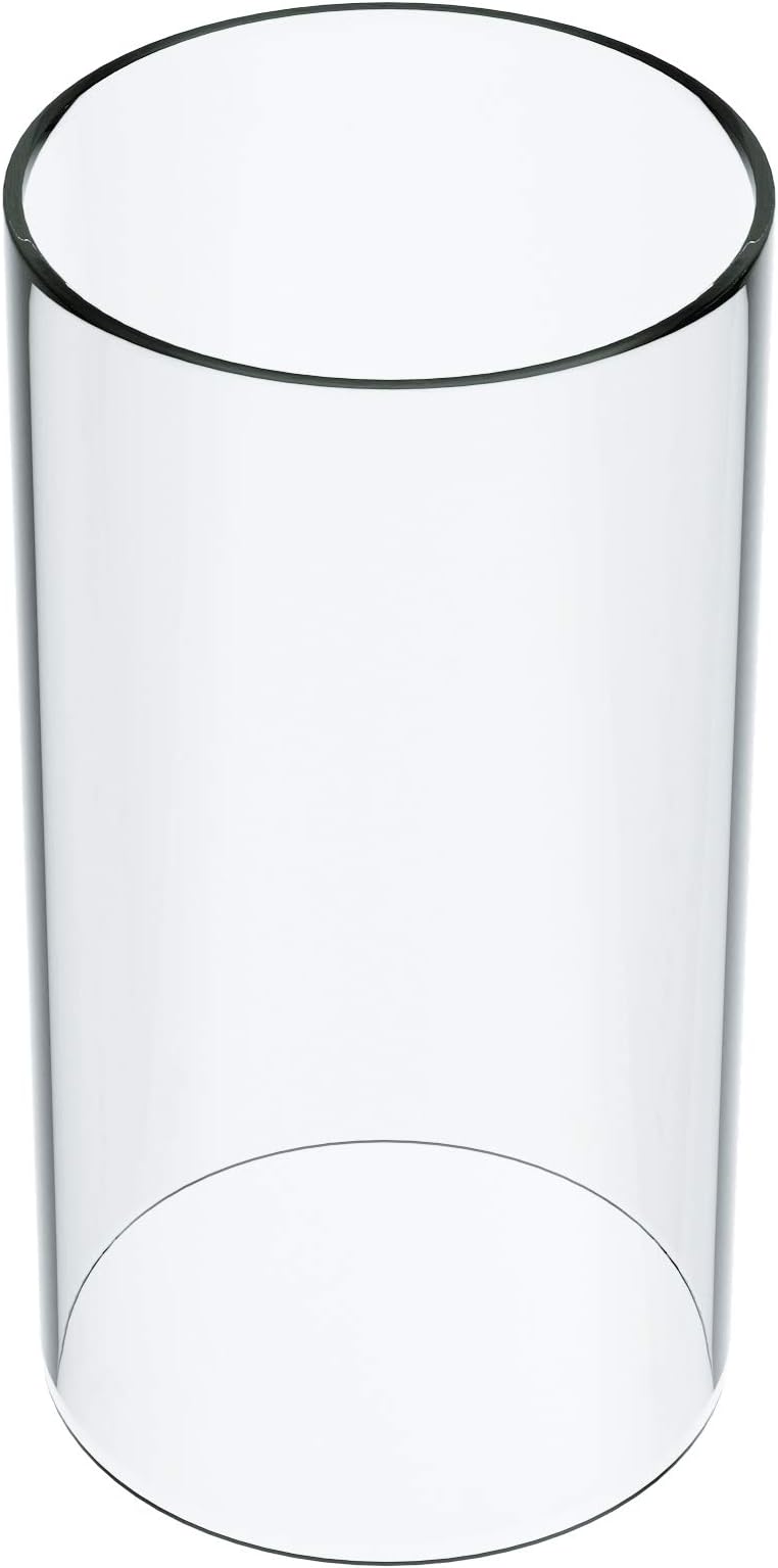 KETELAMP Hurricane Candle Holder Glass, Open Ended Glass, Bottomless Cylindrical Glass, Glass Lamp Shade of 3" x 12" (Multiple Specifications)
