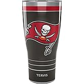 Tervis Traveler NFL Tampa Bay Buccaneers - MVP Triple Insulated Tumbler Travel Cup Keeps Drinks Cold & Hot, 30oz, Stainless Steel