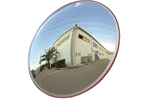 SNS SAFETY LTD Convex Traffic Mirror 24" for Driveway, Warehouse and Garage Safety or Store and Office Security, with Adjustable Wall Fixing Bracket to Eliminate Blind Spots and Corners Indoor and Outdoor