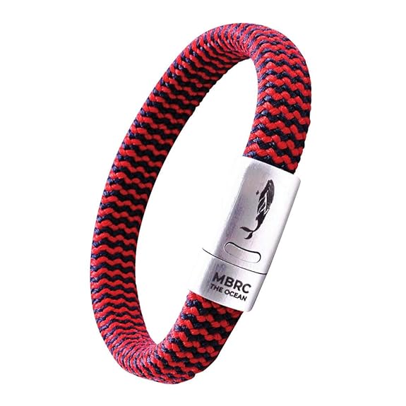 MBRC Atlantic - Surfer Armband- Sportlich chic, MBRC Armband mit praktischem click-on Magnetverschluß, Seilarmband aus 100% r