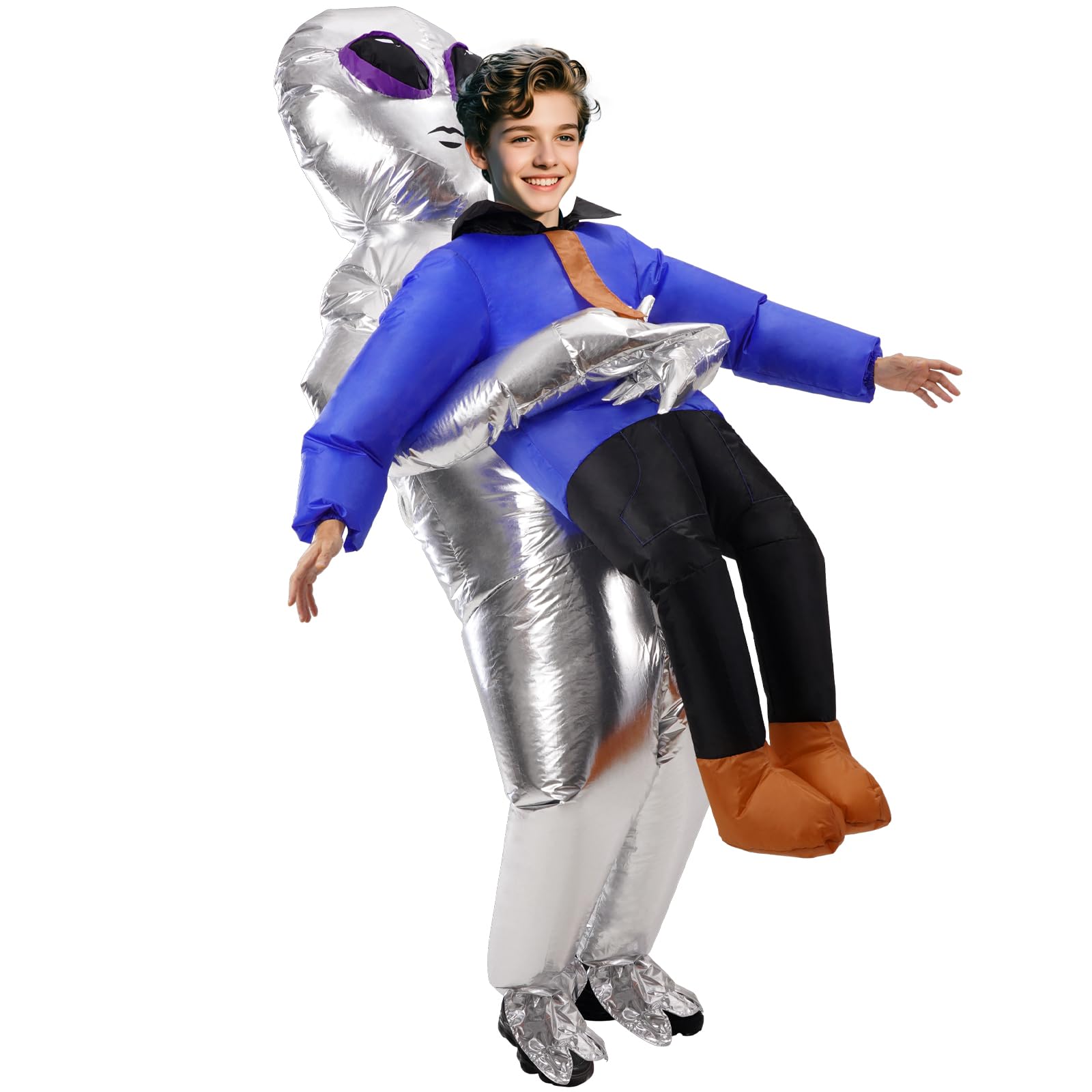 Photo 1 of **UNKNOWN DAMAGES/ MISSING PIECES*** XYJKIDSES Inflatable Alien Costume for Kids/Teens, Kid Blow Up Costumes for Halloween Cosplay