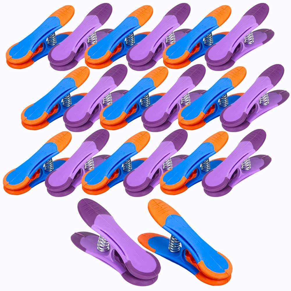 ARVO Clothes Pegs Pack of 20, Soft Grip clothes pegs for washing line, Clothes Pin, Assorted Laundry Pegs, Washing Line Pegs, Clothes Clips for Home, Medium Size 9 x 3 x 4 cm