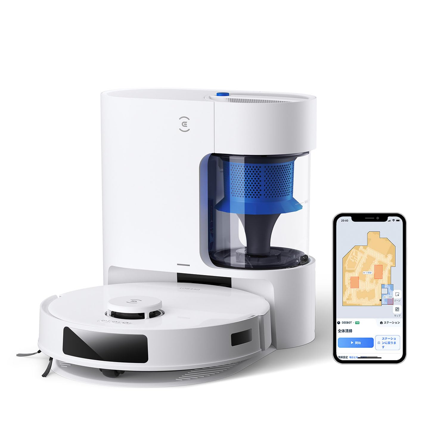 ECOVACS DEEBOT N20 PRO PLUS ホワイト エコバックスの商品画像