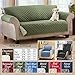 Collections Etc Reversible Quilted Furniture Protector Cover, Chocolate/Tan, Sofa