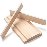 Wood Strips Slats Wooden Sticks for Crafts 3/8" &times; 2" &times; 12", 10 PCS Thin Wood Planks Trim Lumber Support Flat Boards Pieces Square Wooden Dowel Rods for Crafting, Woodworking, Model Making