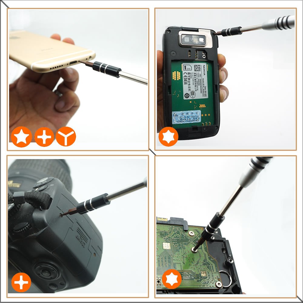 TECKMAN Precision Screwdriver Set, 64 in 1 Small Torx Phillips Pentalobe Tripoint Screwdriver Magnetic Bit Set for iPhone 8,7,Macbook,Xbox,PS3,PS4,Eyeglasses &Watches, Electronics Repair Tool Kit