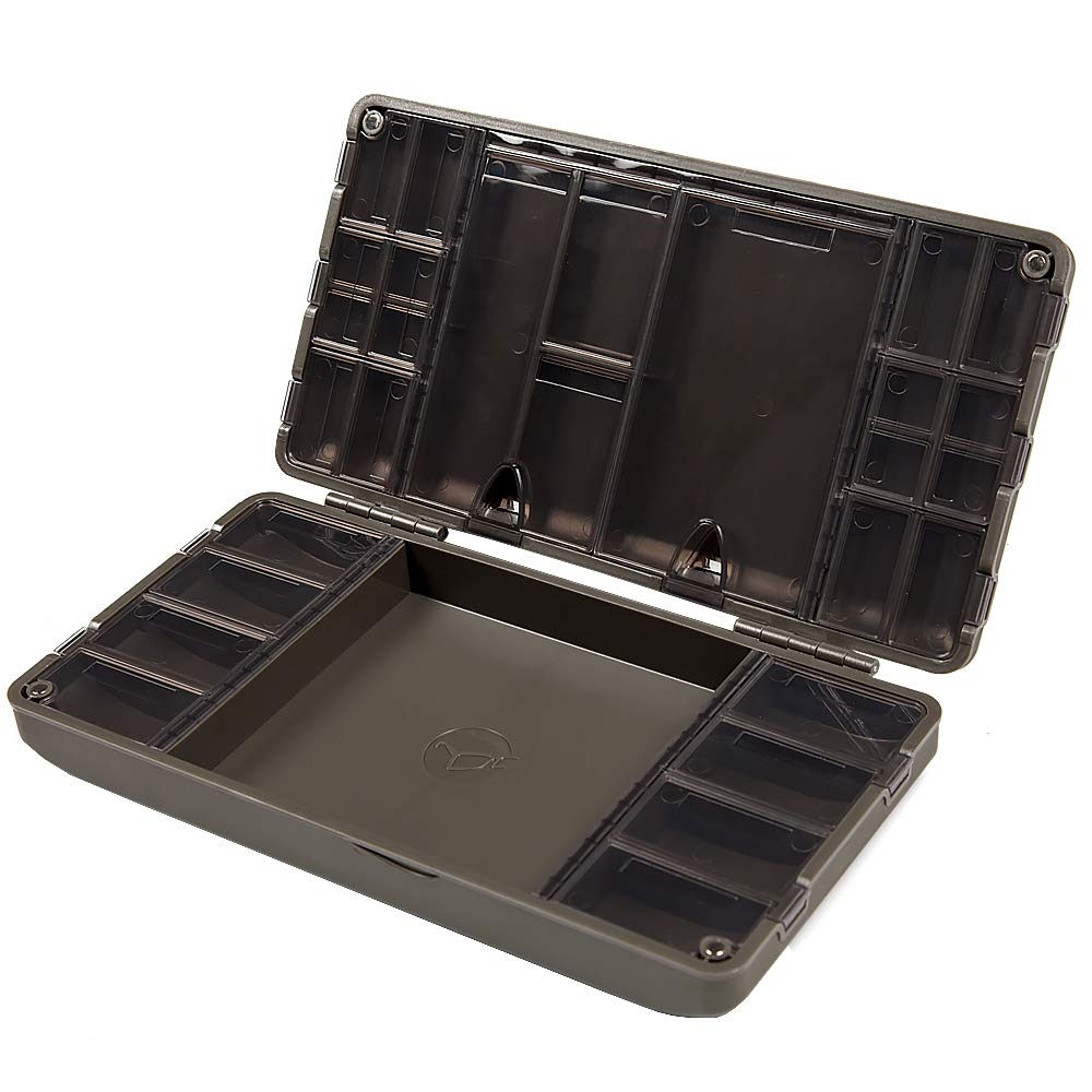 Korda Super Compact Tackle Safe Box KBOX5-29 Storage Compartments, High-Impact Plastic, Magnetic Closure, Perfect Tackle Organizer for Carp and Coarse Fishing