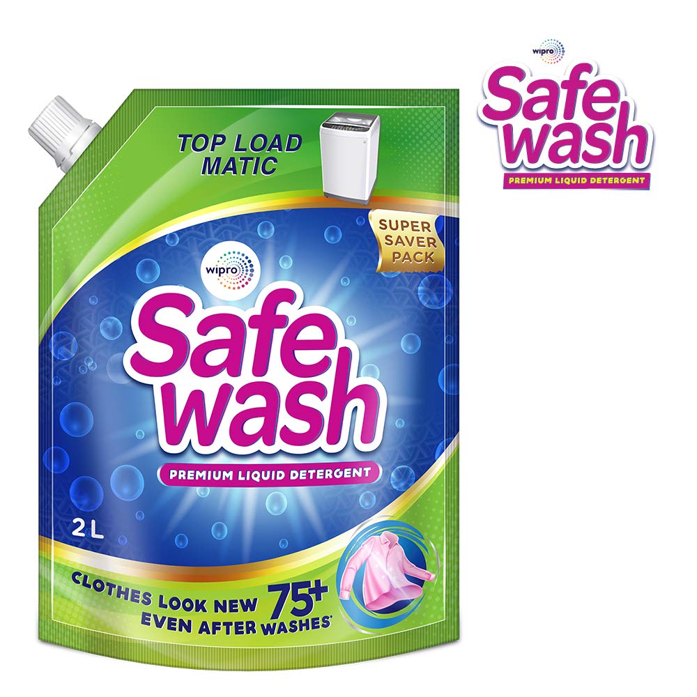 Safewash Matic Top Load Liquid Detergent by Wipro, 2L Rs 281 At Amazon