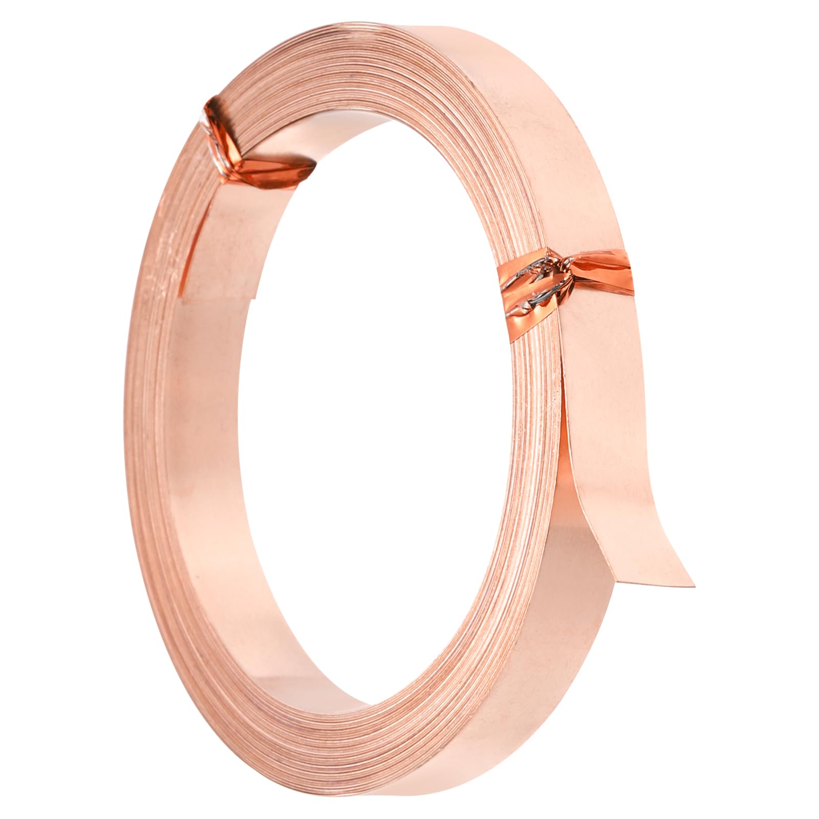 PATIKIL 19.7 Feet Pure Copper Wire, 32Gauge Flat Copper Jewelry Wire 8mm Wide Bendable Beading Wire for Jewelry Making DIY Crafts Supplies