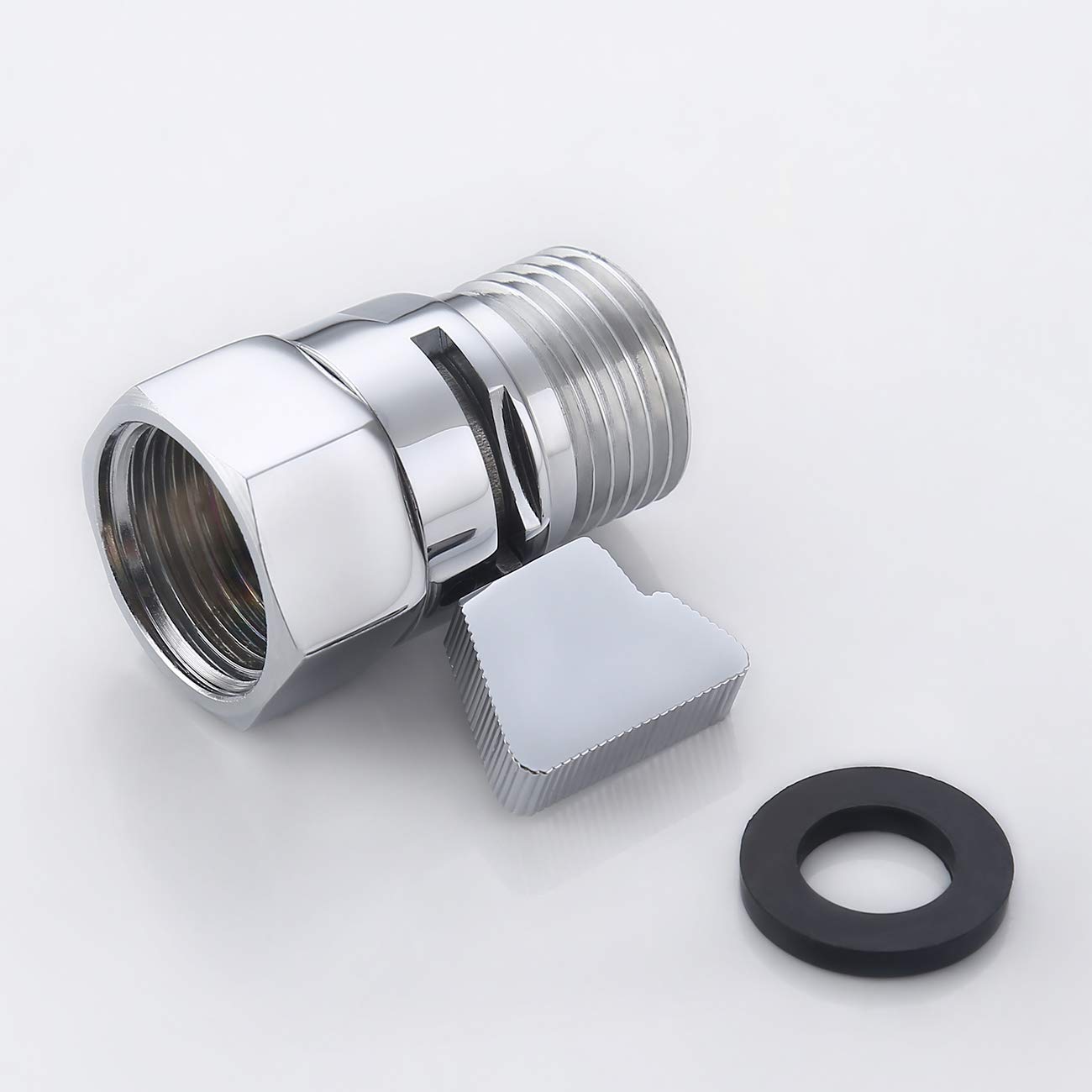 KES Shower Head ShutOff Valve Brass with Metal Handle Polished Chrome