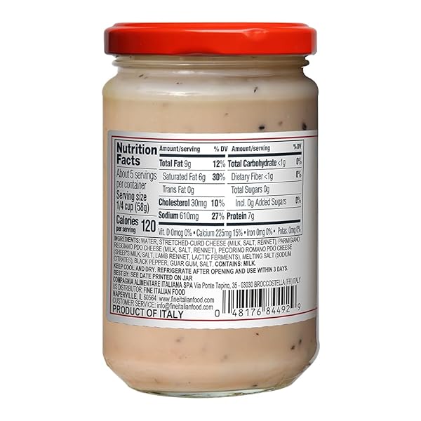 MANTOVA CACIO E PEPE PASTA SAUCE, 9.8 OZ. (PACK OF 2), PRODUCT OF ITALY, 100% ITALIAN, ALL-NATURAL INGREDIENTS, PARMIGIANO REGGIANO PDO, PECORINO ROMANO PDO, BLACK PEPPER, TRADITIONAL, READY-TO-EAT SAUCE FOR SPAGHETTI, RIGATONI, FETTUCINE, FUSILLI, GNOCCHI, AND OTHER PASTA, CREAMY, PEPPERY FLAVOR, NO ARTIFICIAL COLORING, FLAVORING OR PRESERVATIVES