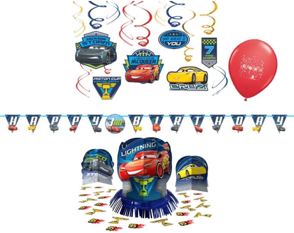Amazon Com Lightning Mcqueen Cars Birthday Party Decorations
