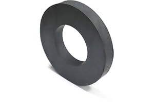 COKOLATIA Ferrite Ring Magnet - OD5.5 x ID2.75 x 20mm Ceramic Grade 8 Heavy Duty Magnet with Hole - for Crafts, Science and Hobbies