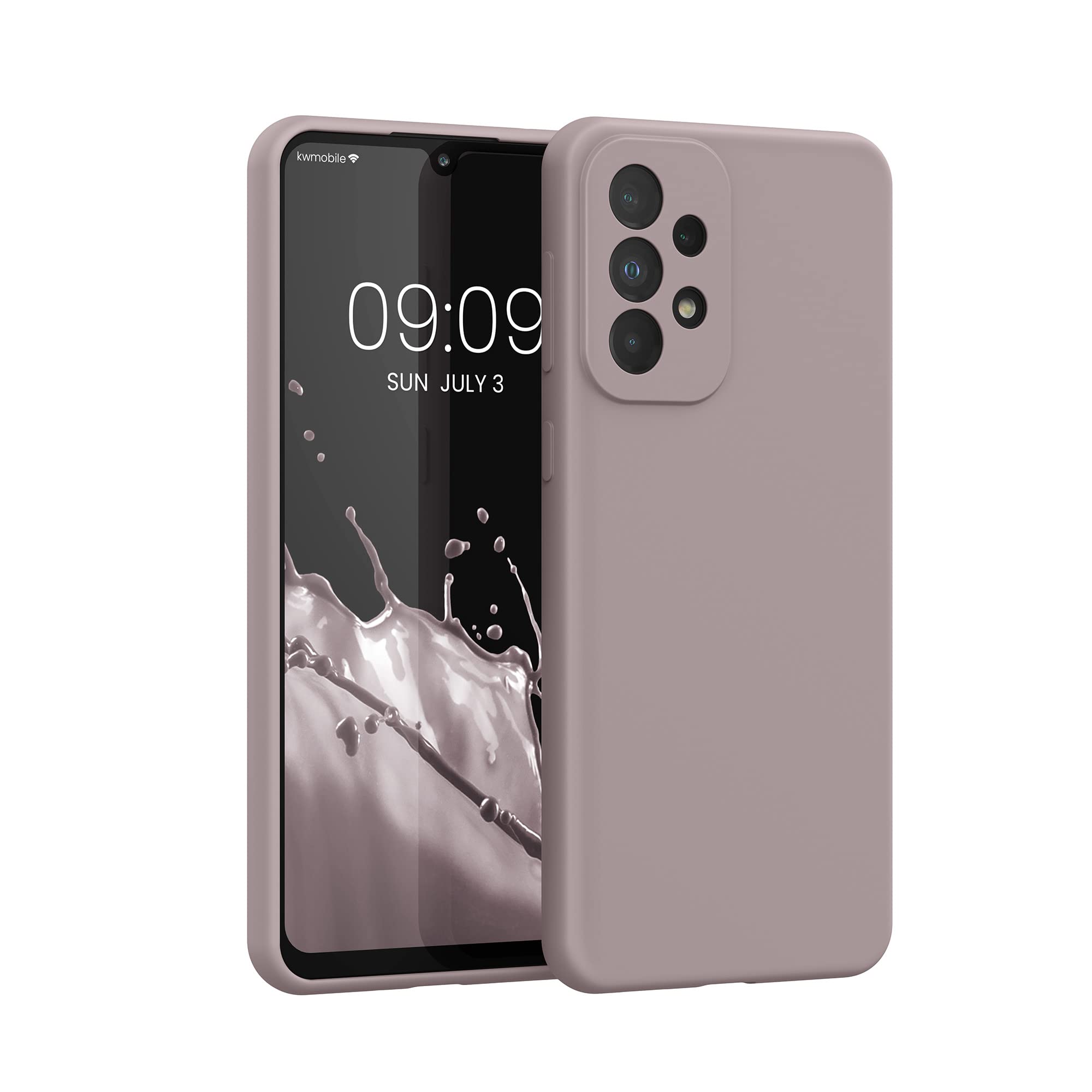 kwmobile Case Compatible with Samsung Galaxy A33 5G Case - TPU Silicone Phone Cover with Soft Finish - Purple Cloud