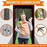 Magnetic Screen Door Mesh Screen Door, 34