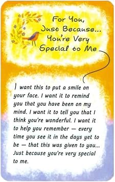 Amazon Com Blue Mountain Arts Wallet Card Just Because You Re Very Special To Me Greeting Cards Office Products