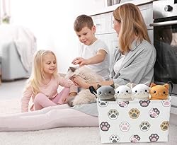 Sanjiaofen Rectangular Cat Baskets,Cat Paw Storage