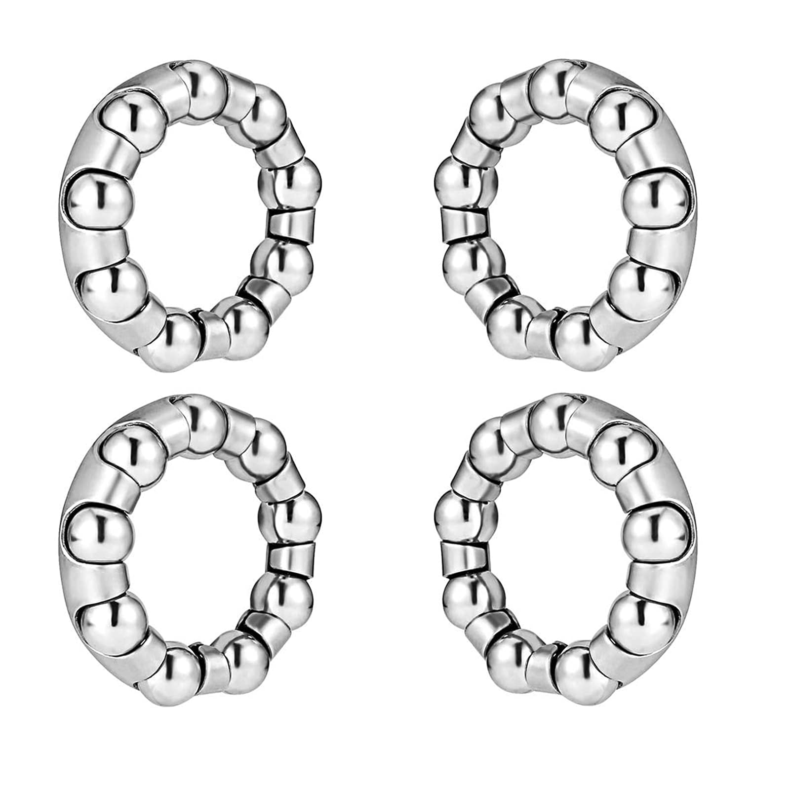 4Pcs Bike Ball Bearing Retainer Replacement Mountain Bike Parts 1/4 inch x 9 Balls Bicycle Repair Accessories for Kids/Stretch Bicycle MTB Bicycle Ball Bearings Bike Crank Bottom Bracket