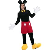 Disney Adult Deluxe Mickey Mouse Costume Mens, Classic Mickey Red Shorts &amp; White Gloves Halloween Outfit