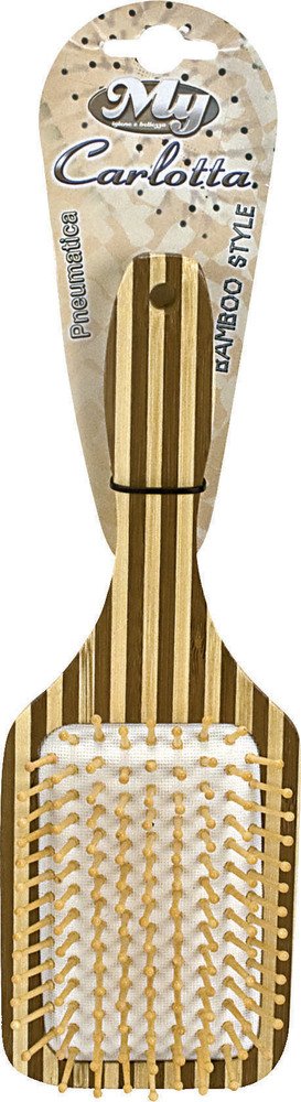 La Briantina Rectangular Bamboo Hair Brush Detangling and Massaging with Pillow