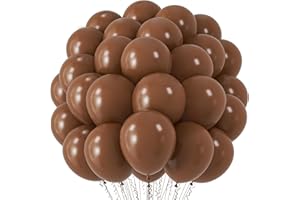 Voircoloria Brown Balloons, 66pack 12inch Brown Latex Party Balloons for Graduation, Teddy Bear Themed Party, Wedding, Birthday, Bridal Shower, Baby Shower, Gender Reveal Party Decorations