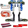 GothicBride Tree Climbing Spikes Set, 304 Stainless Steel Tree Climbing Tool Set Adjustable Tree Climbing Spike 2 Gears with Non-Slip Pedal for Outdoor Activities