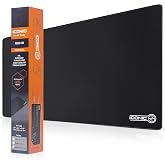 ICONIC - PRO PC GEAR XXL Extended Gaming Mouse Pad/Mat 40"x18"(Black) - Large &amp; Wide Desk Cloth Mousepad - Stitched/Water Proof/Non Slip Base