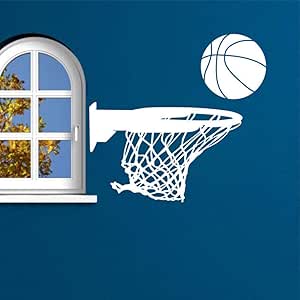 hanmuchen Pelota de Baloncesto y Red de Borde para fanáticos Pegatinas