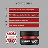 Vasso Resist Hair Styling Wax Water Based Gel Red Strong Hold Easy Washout 1 view 6