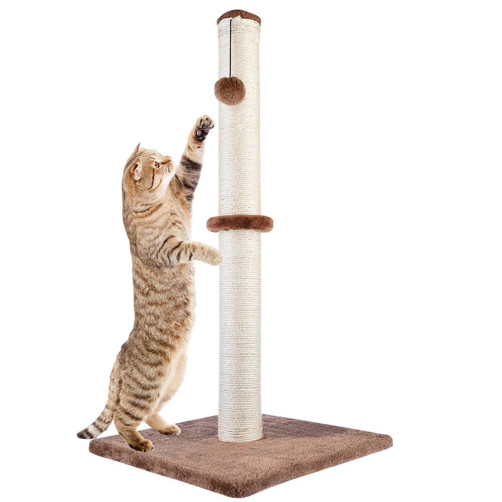 Dimaka 29" Tall Cat Scratching Post, Claw Scratcher with Sisal Rope and