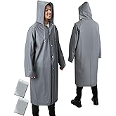 ANYOO Rain Ponchos for Adults Lightweight Reusable Raincoats for Men Women Emergency Rain Jacket with Hood 2 Pack