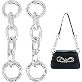 UNICRAFTALE 2Pcs 3.78" Purse Strap Extenders Chain Platinum Bag Extender Chains Purse Chain Metal Shoulder Bag Strap Extender with Spring Gate Rings for Bag Straps Replacement Accessories