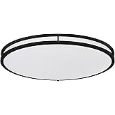 Designers Fountain Flush Mount Ceiling Light, 24 Inch Oval LED Lighting Fixture for Kitchen, Bedroom, Bathroom, and Hallway, 