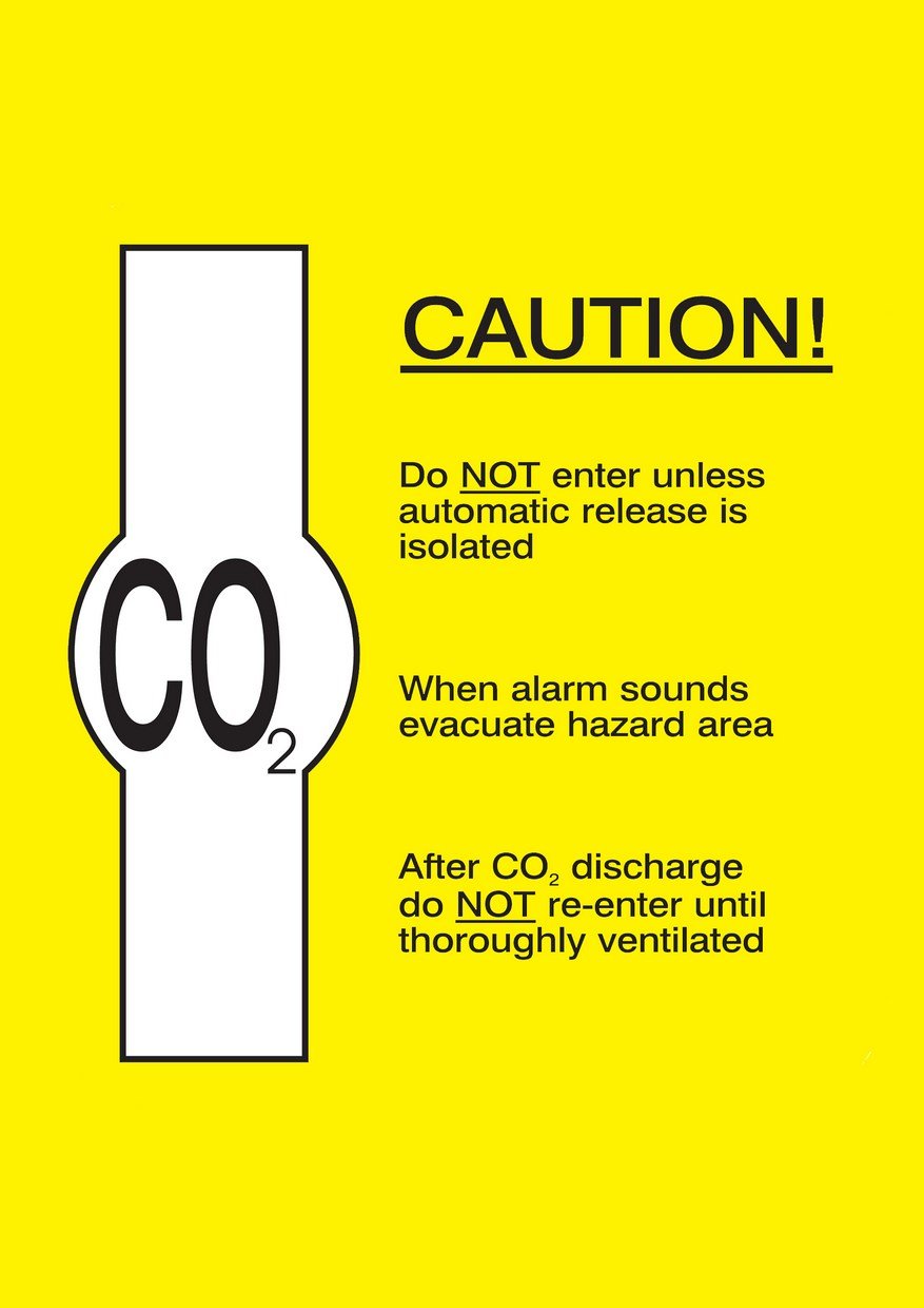 Caution CO2 - Health And Safety Signs Awareness Posters Picture Photo