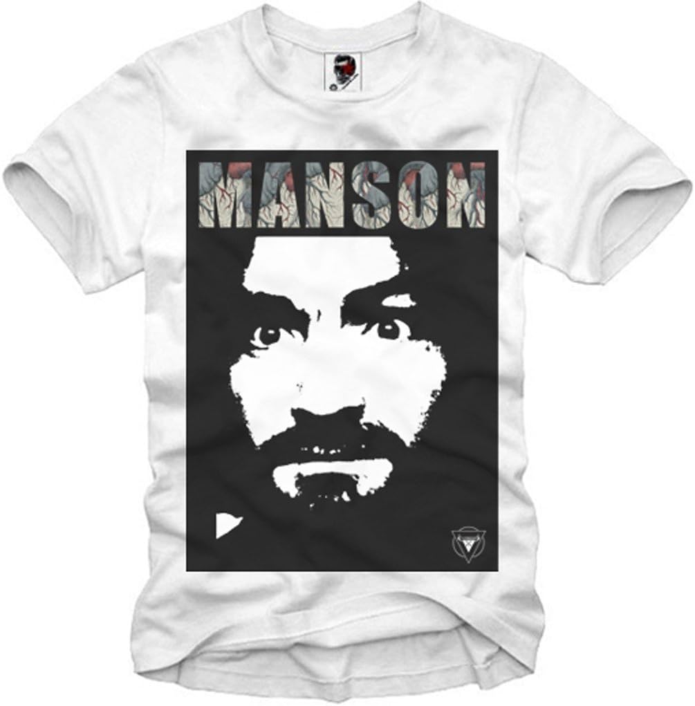 E1SYNDICATE Mens T-Shirt Charles Manson HELTER SKELTER 70s Mescaline SALVIA S/M/L/XL