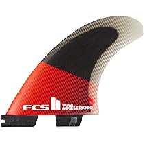 FCS II Accelerator Performance Core Tri Fin Set - Red/Black