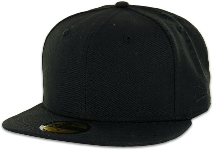 New Era 59fifty Fitted Cap Blank Black With Grey Undervisor Plain Blanks Hat Amazon Co Uk Sports Outdoors