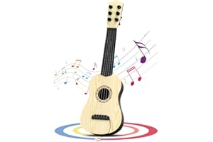 QDH Kids Toy Guitar 6 String,17 inch Guitar Baby Kids Cute Guitar Rhyme Developmental Musical Instrument Educational Toy for Toddlers