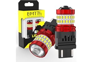 BMT xms 3157 LED Backup Reverse Light, 3156 3056 3057 4157 3047 4057 3457 4114 LED Bulbs with Projector for Tail Brake DRL Signal Parking Lights, Pack of 2
