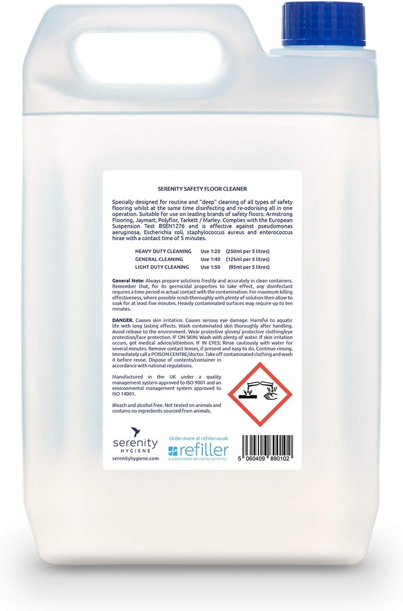 Antibacterial Safety Floor Cleaner Concentrate, Floor Cleaning Machines or Mopping, Up to 250 Litres from 1 Bottle - Image 3