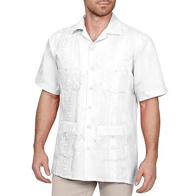 Buy Ne People Men S Short Sleeve Cuban Guayabera Button Down Shirts Top S 4xl Online In Kuwait B07plsbgd4