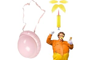 3 Pcs Halloween Yellow Mustache and Eyebrows Fake Beard Inflatable Fake Belly Cosplay Props for Halloween Costume Party